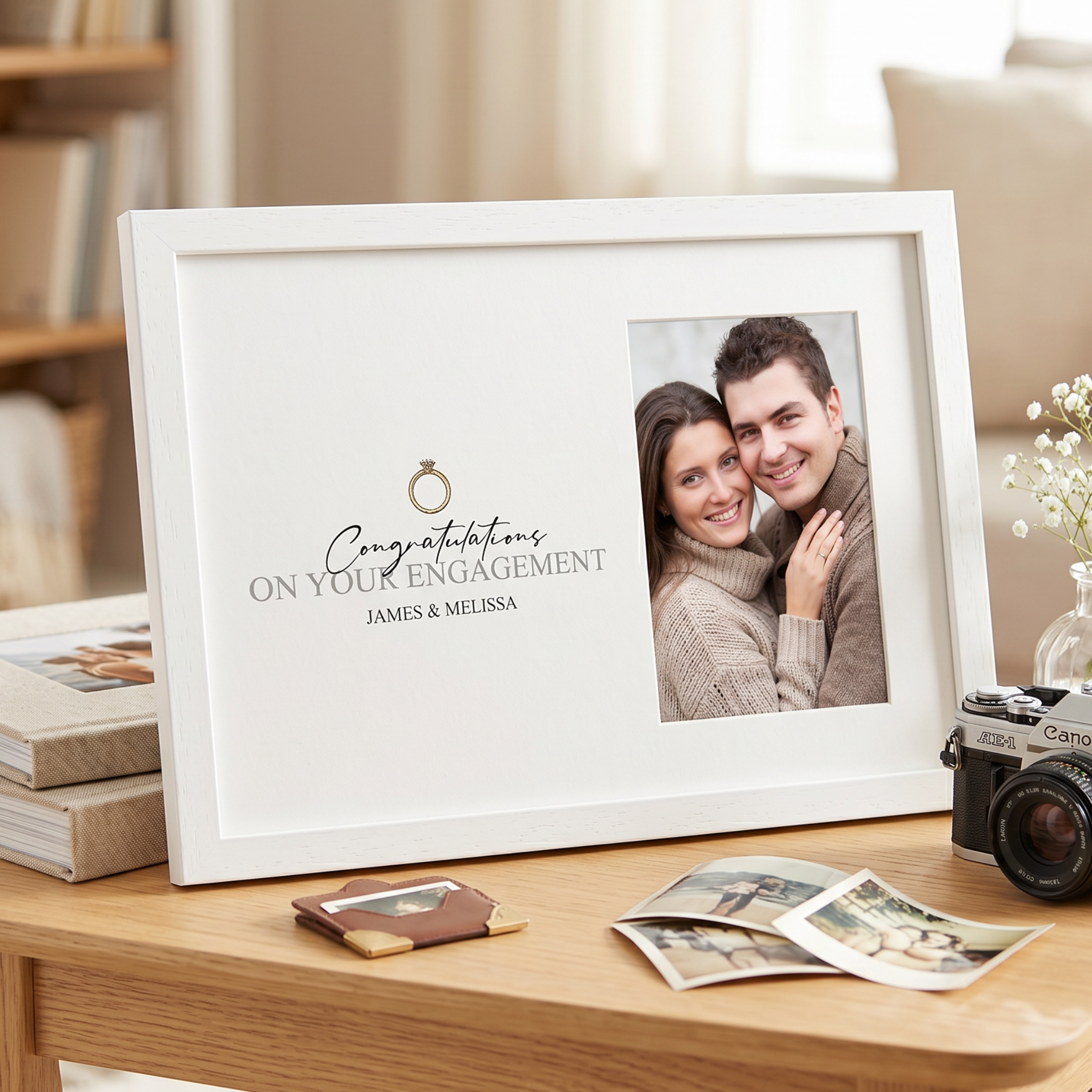 Personalised Congratulations on your Engagement Photo Frame Gift For Couple Engagement Photo Frame ukgiftstoreonline