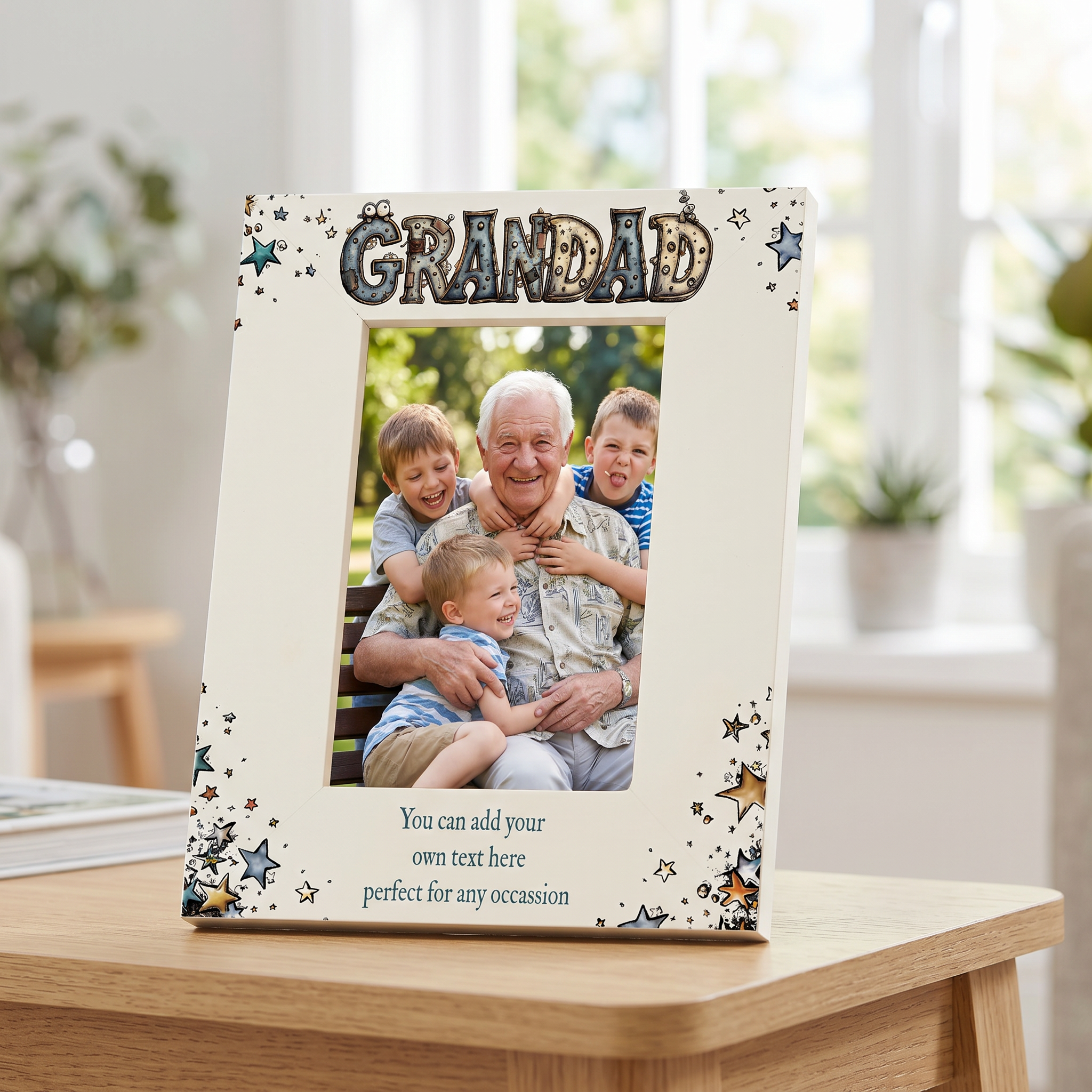 Personalised Colourful Grandad Photo Frame Gift for Fathers Day Birthday or Christmas Photo Frame ukgiftstoreonline