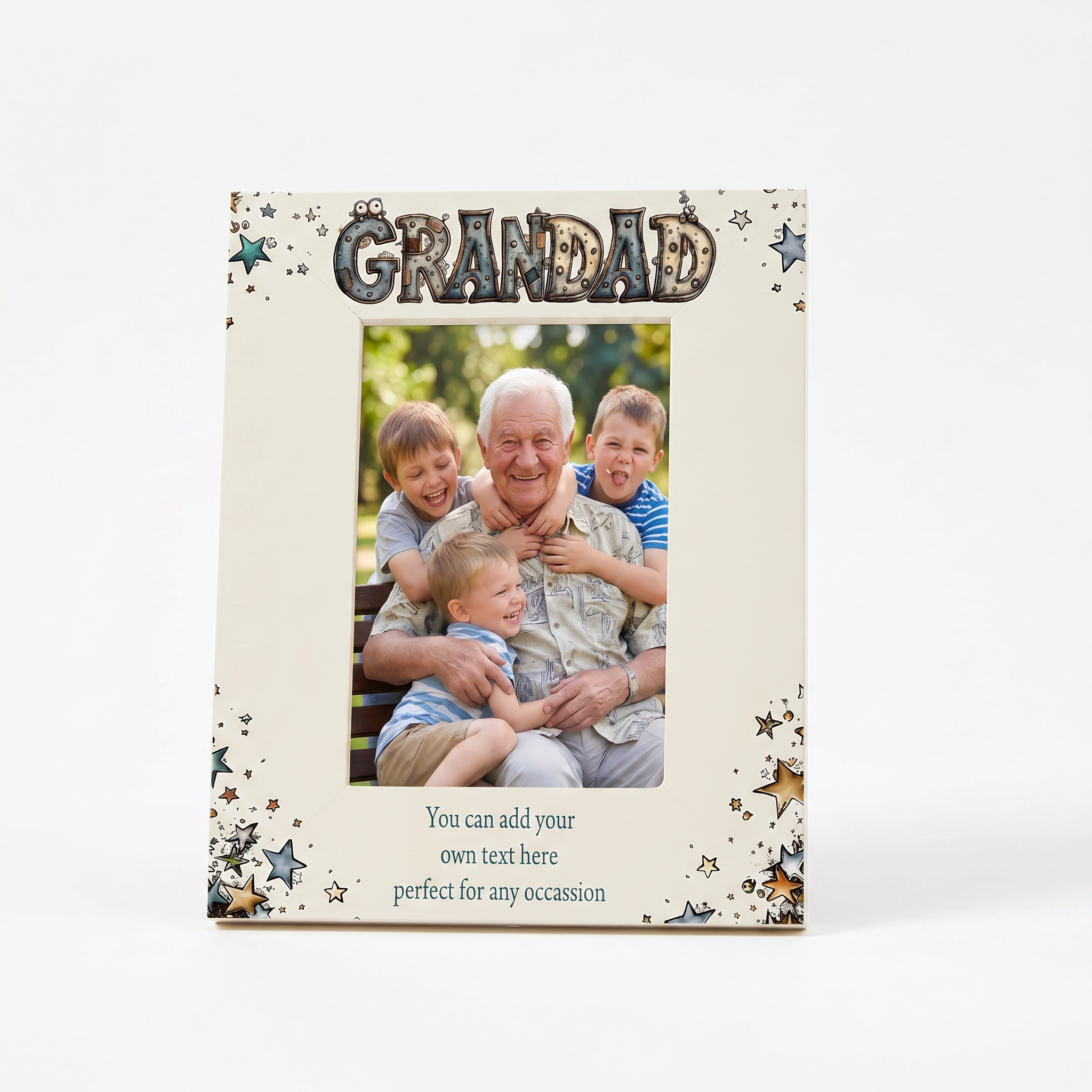 Personalised Colourful Grandad Photo Frame Gift for Fathers Day Birthday or Christmas Photo Frame ukgiftstoreonline