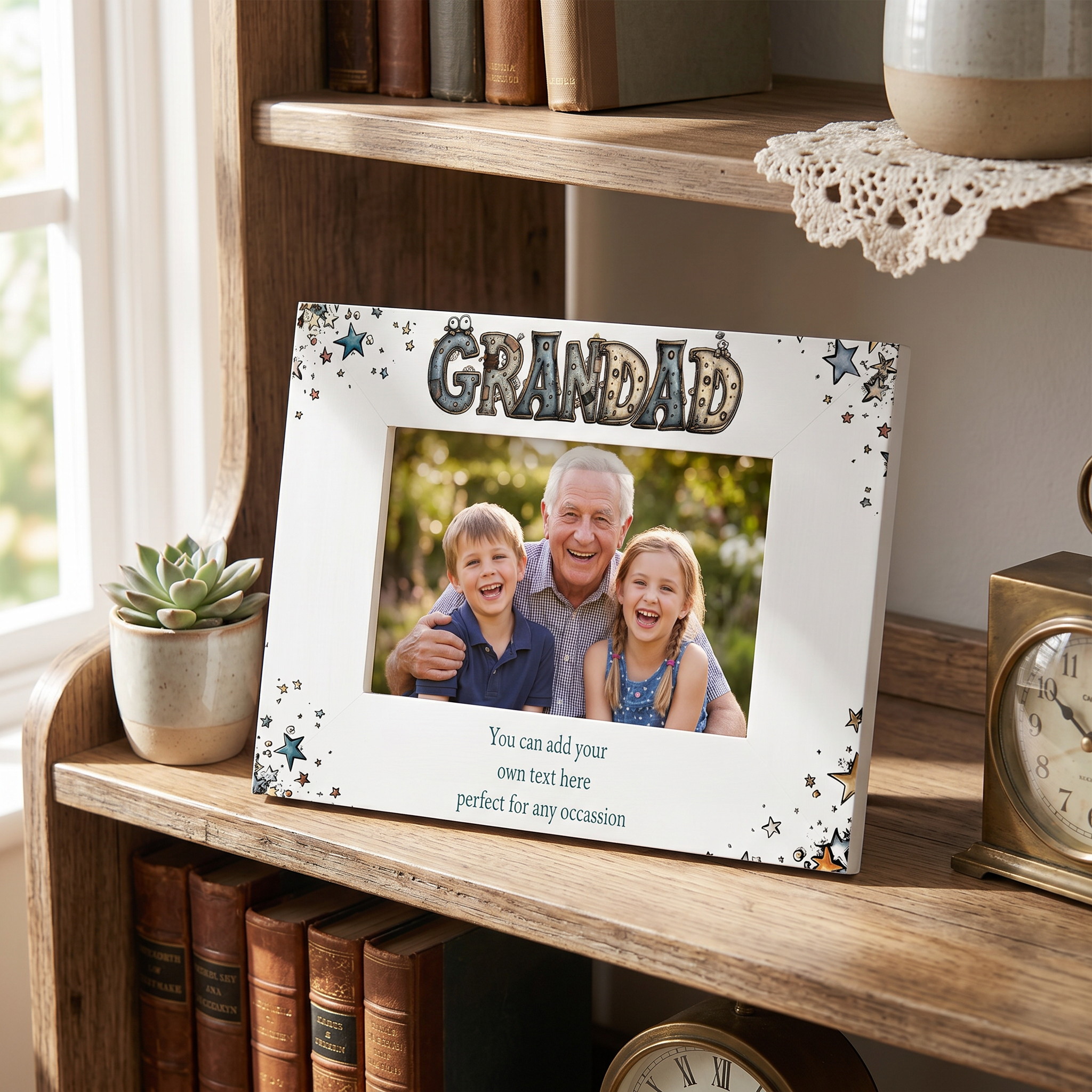 Personalised Colourful Grandad Photo Frame Gift for Fathers Day Birthday or Christmas Photo Frame ukgiftstoreonline