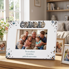 Personalised Colourful Grandad Photo Frame Gift for Fathers Day Birthday or Christmas Photo Frame ukgiftstoreonline Landscape
