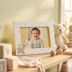 Ceramic Baby Photo Frame – 6x4 Durable Elephant Nursery Picture Frame Baby Photo Frame ukgiftstoreonline