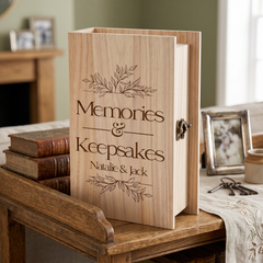 Personalised Memories & Keepsakes Engraved Storage Box Wooden Keepsake Box | Reusable Storage Box |Memorial Keepsake Box | Any Occasion Memory Box