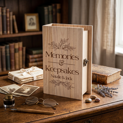 Personalised Memories & Keepsakes Engraved Storage Box Wooden Keepsake Box | Reusable Storage Box |Memorial Keepsake Box | Any Occasion Memory Box