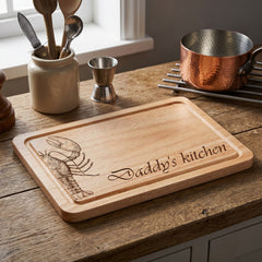Lobster Themed Engraved Solid Wooden Chopping Board with Optional Personalised Name Or Message chopping Board ukgiftstoreonline