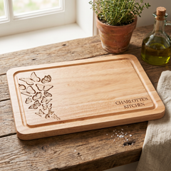 Butterfles Engraved Solid Wooden Chopping Board with Optional Personalisation For Any Occasion chopping Board ukgiftstoreonline