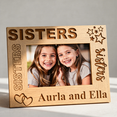 Sisters Sentiment Personalised Photo Frame Gift Sister Photo Frame ukgiftstoreonline