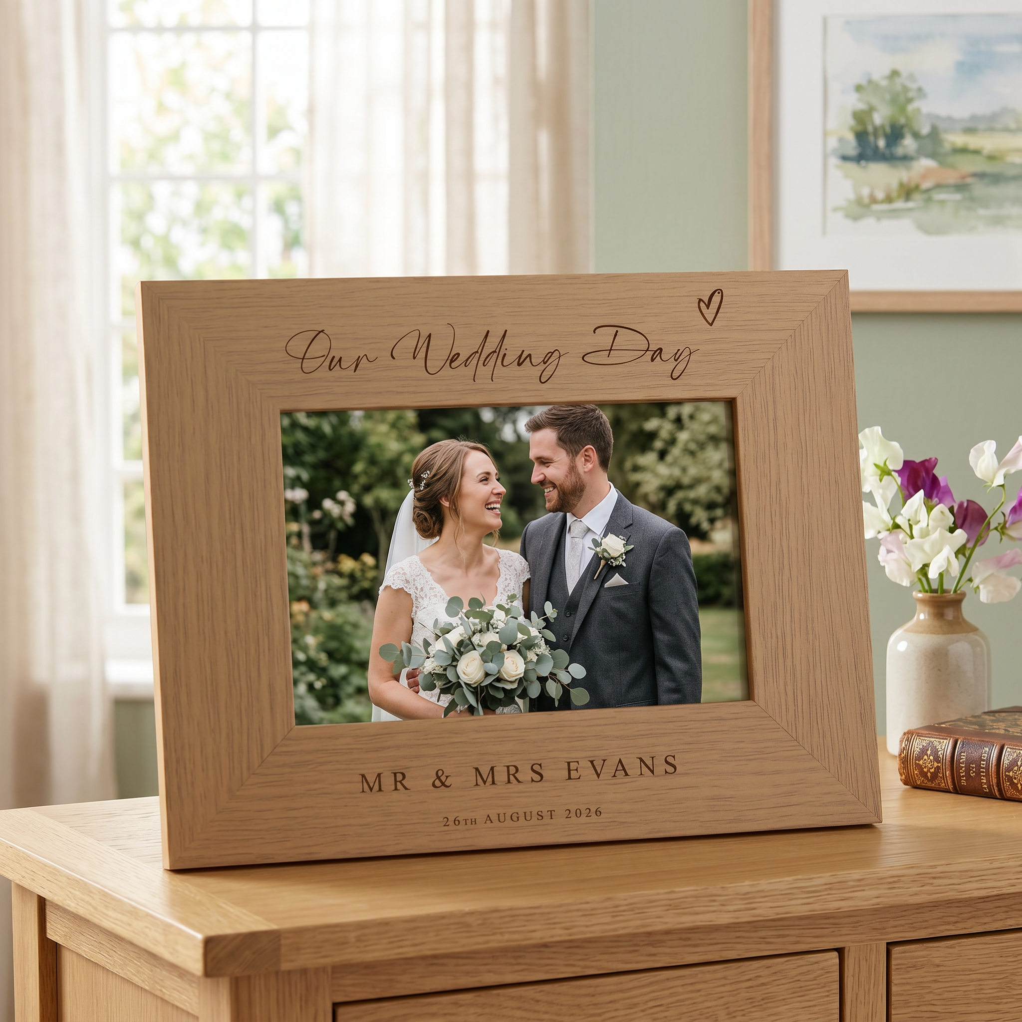 Mr & Mrs Wedding Photo Frame Gift For Newly Weds Our Wedding Day Keepsake Frame Photo Frame ukgiftstoreonline