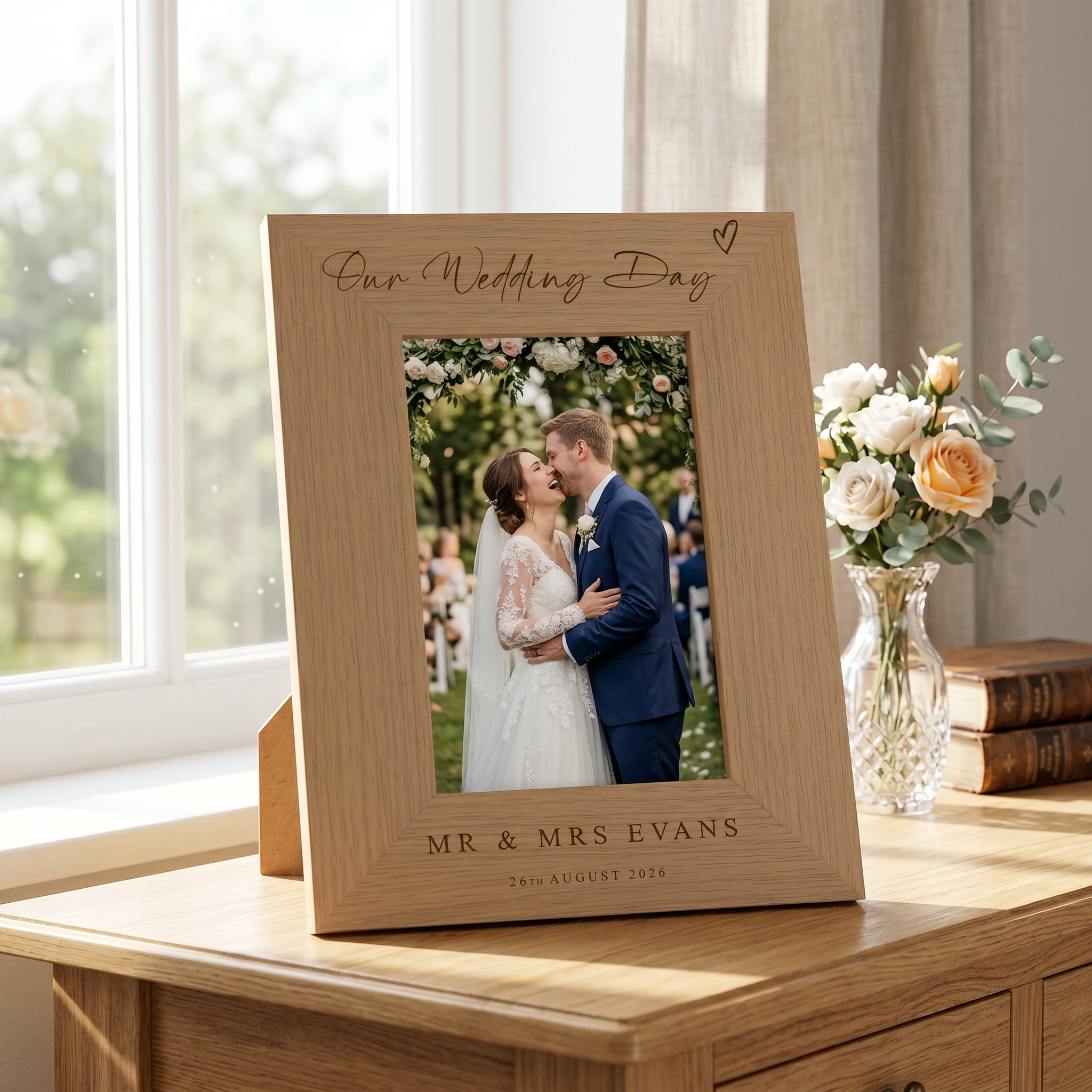 Mr & Mrs Wedding Photo Frame Gift For Newly Weds Our Wedding Day Keepsake Frame Photo Frame ukgiftstoreonline