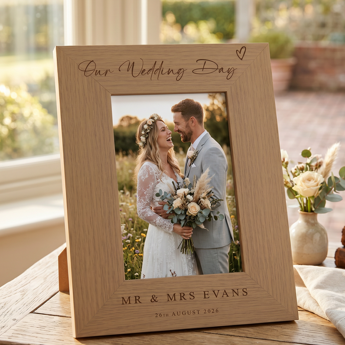 Mr & Mrs Wedding Photo Frame Gift For Newly Weds Our Wedding Day Keepsake Frame Photo Frame ukgiftstoreonline