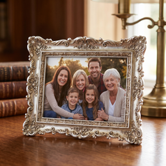 Classical Style Antique Floral Resin Photo Frame 4" x 6" photo frame ukgiftstoreonline