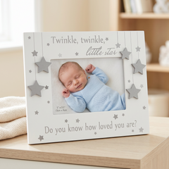 Baby Photo Frame Keepsake With Stars and Verse For Baby Shower or Newborn Gift ukgiftstoreonline
