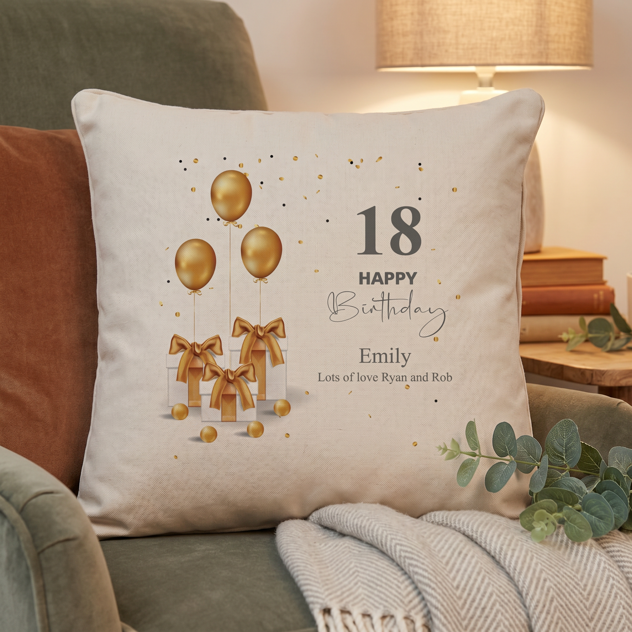 Personalised 18th Birthday Cushion Gift Present Design Personalised Cushion Gifts ukgiftstoreonline