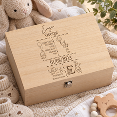 Personalised Baby Memories Keepsake Box Elephant Design Personalised baby gifts ukgiftstoreonline