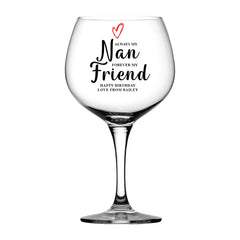 Personalised Nan Birthday Gin Cocktail Drink Glass Any Occasion
