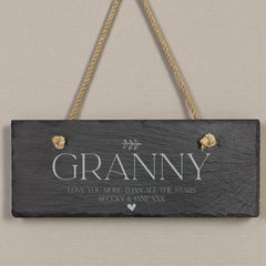 Personalised Hanging Slate Sign Gift For Granny Birthdays Christmas Etc. Personalised Gifts ukgiftstoreonline