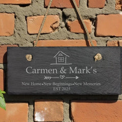 Personalised New Home Gifts, House Warming Sign With Names and Year Personalised Gifts ukgiftstoreonline