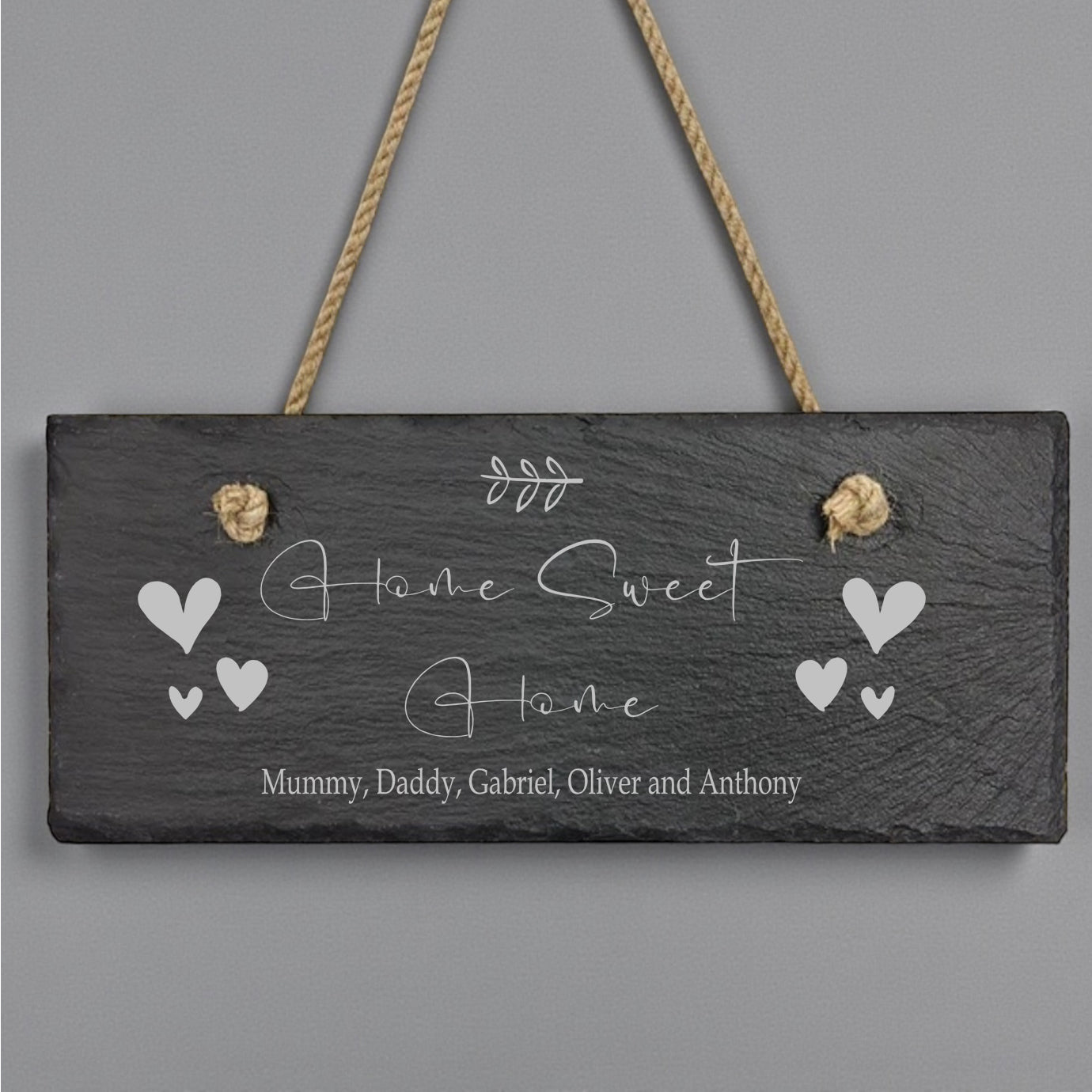 Personalised Hanging Slate Sign - Home Sweet Home Personalised Gifts ukgiftstoreonline