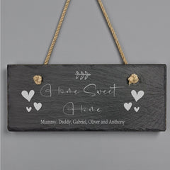 Personalised Hanging Slate Sign - Home Sweet Home Personalised Gifts ukgiftstoreonline