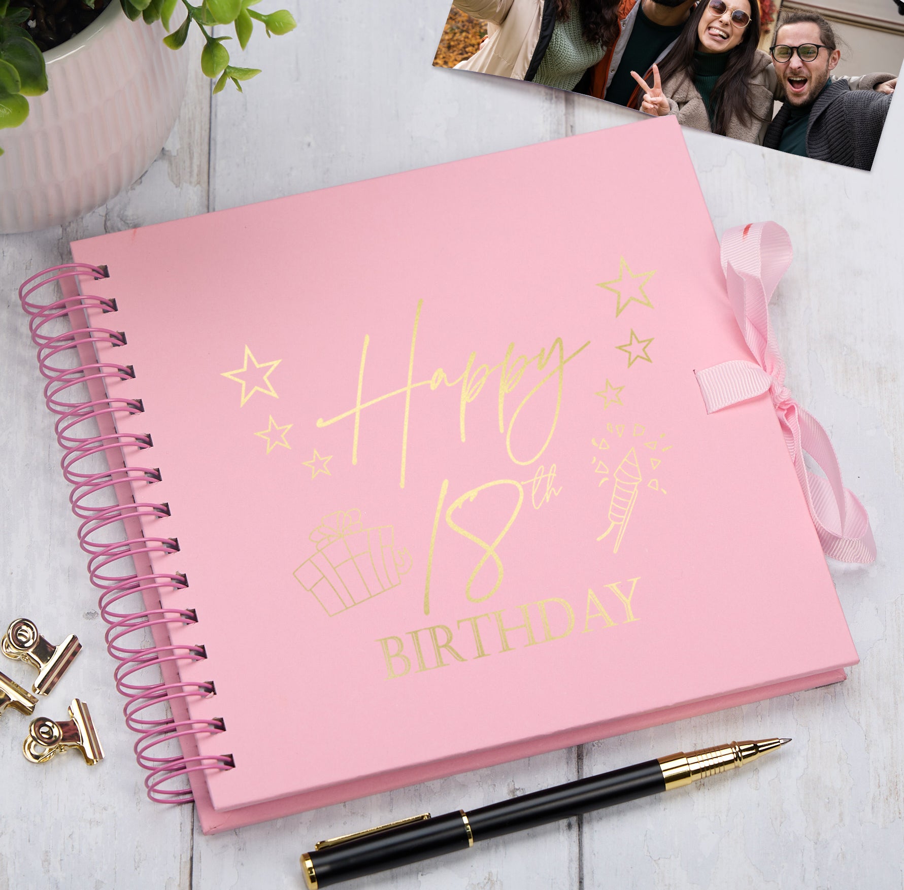 18th Birthday Memory Scrapbook Album With Present Design Various Colours Available