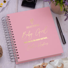 Large Personalised Baby Girl Photo Album Memory Keepsake Gift Multiple Colours