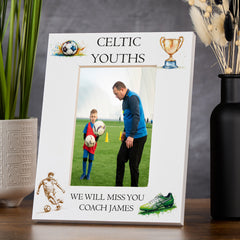 Personalised Colorful Football Photo Frame Portrait or Landscape