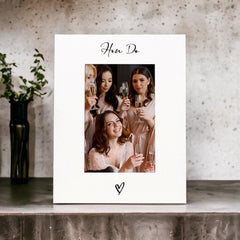 White 6x4 Portrait Picture Photo Hen Do With Heart