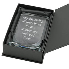 Personalised 15cm Glass Award Trophy Any Engraving or Occasion Shield Design
