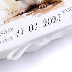 Personalised Baby Keepsake Box Memories Gift With Woodland Squirrel