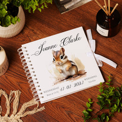 Personalised Baby Scrapbook or Photo Album My First Year Woodland Squirrel