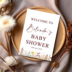 Personalised Baby Shower Celebration Customised Table Sign
