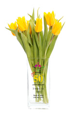Personalised 50th Anniversary Flower Vase Gift For Couple Husband Wife