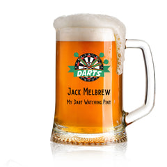 Personalised Darts Themed Beer Mug Tankard Gift Birthday Or Events