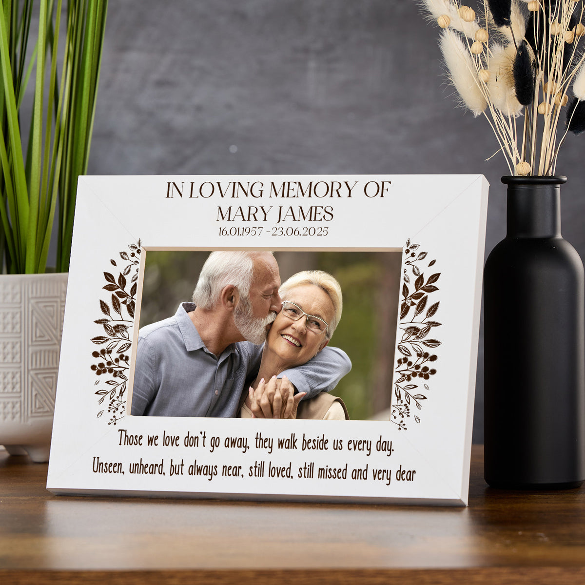 Personalised Those We Love Sentiment Remembrance Memorial Photo Frame
