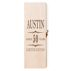 Personalised Wooden Wine or Champagne Box 60th Birthday Gift For Him