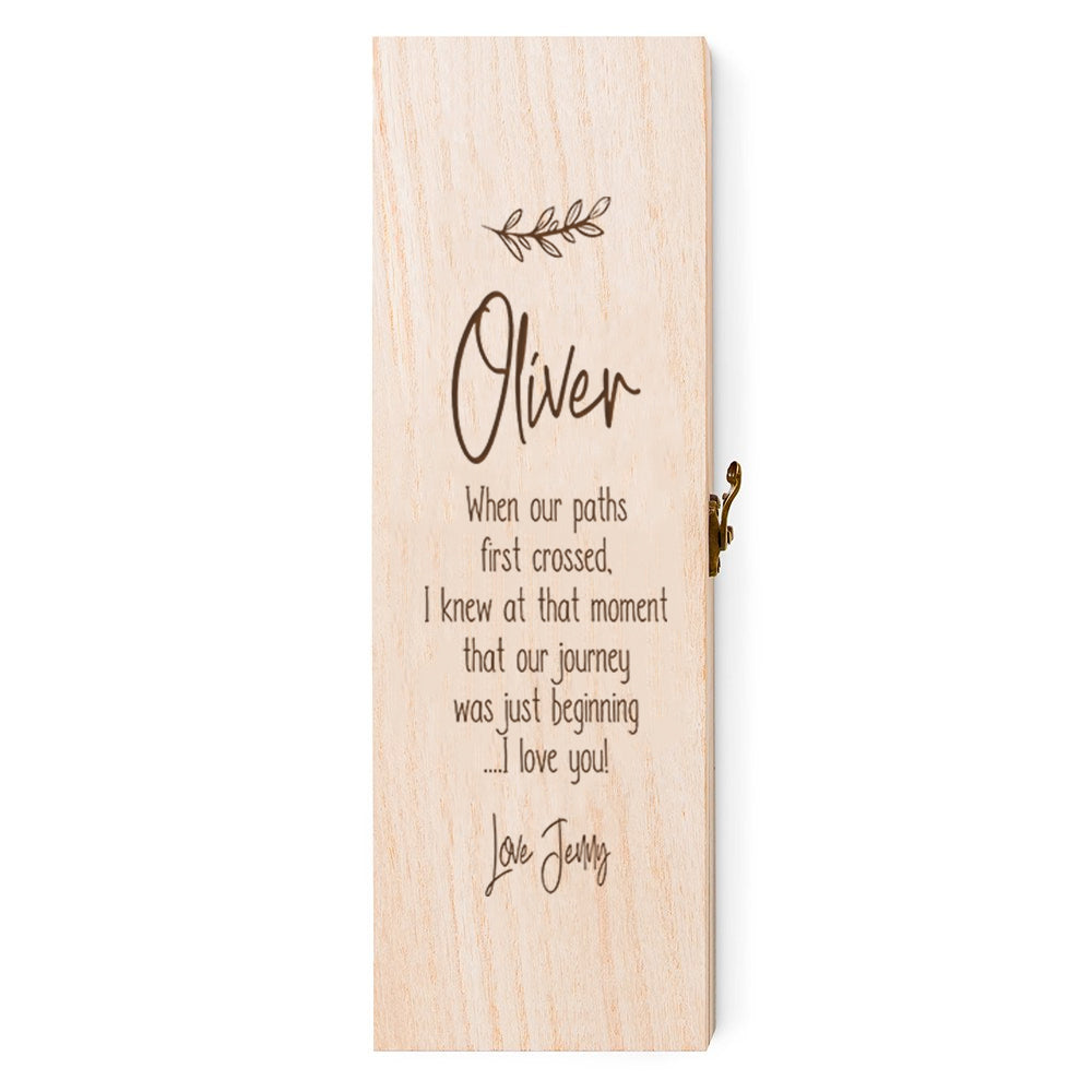 Personalised Wooden Wine or Champagne Box Gift Love Anniversary or Valentines