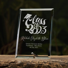 Personalised Graduation congratulations 2023 Design Glass Plaque