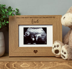 ukgiftstoreonline The best brothers get promoted to uncle Baby Scan Frame