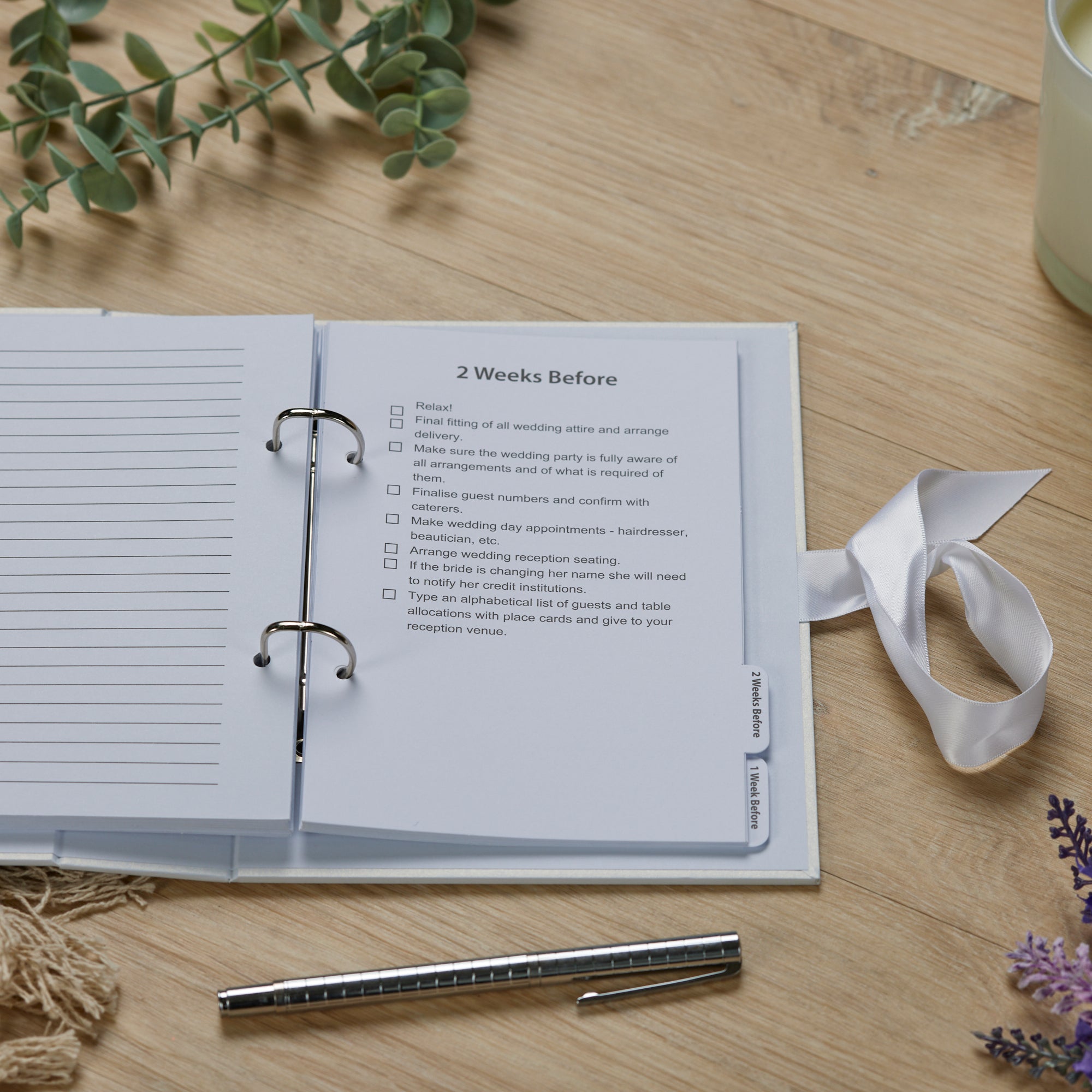 Personalised Wedding Planner Engagement Gift With Ribbon and Bride Design