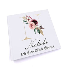 Personalised Gold Letter Monogram Photo Album