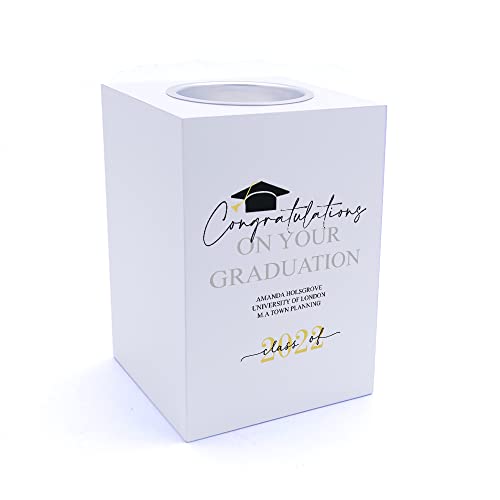 Personalised Class of Year Graduation Gift Tea Light Holder