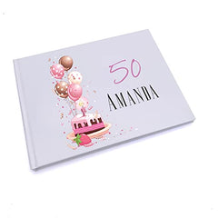 Personalised 50th Birthday Gifts For Her Guest Book