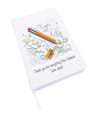 Personalised colourful Teacher notebook Gift