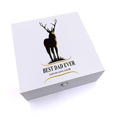 ukgiftstoreonline Personalised Best Dad Ever Keepsake Wooden Box