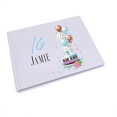 Personalised 16th Birthday For Him Guest Book