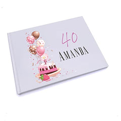 Personalised 40th Birthday Gifts For Her Guest Book