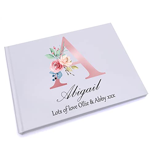 Personalised Pink Letter Monogram Guest Book