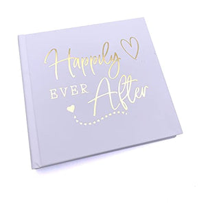 Happily Ever After Love Or Wedding White Photo Picture Album Gold Print