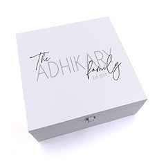 ukgiftstoreonline Personalised Family Keepsake Wooden Box