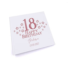 ukgiftstoreonline Personalised Any Age Birthday Gift Photo Album Star Design 18th, 21st, 30th, 40th, 50th, 60th